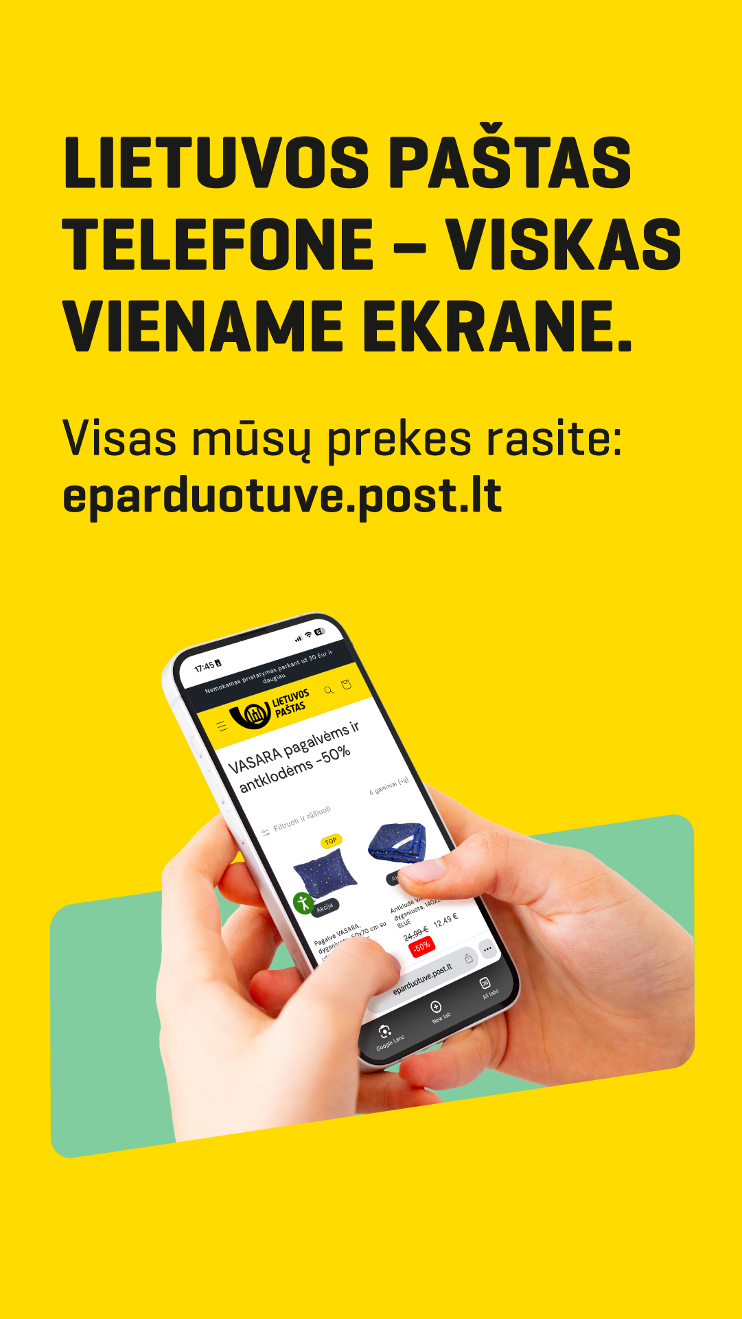 Lietuvos paštas telefone – viskas viename ekrane. Visas mūsų prekes rasite eparduotuve.post.lt